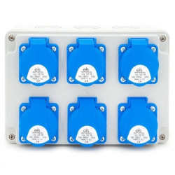 Rozdzielnica budowlana 6*GS 230V, obudowa naścienna / natynkowa, ELS Elektrotechnika, N600