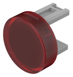 Klosz lampek do przycisku kształt: Okrągły Czerwony Plastikowy klosz EAO 15.8 Dia.mm