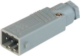 Plug, 3 pole, cable assembly, screw connection, 1.5 mm², gray, 932143106