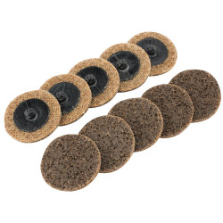 Draper 75625 Ten 50mm Polycarbide Abrasive Pads (Course)