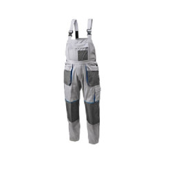 HT5K273-L Spodnie robocze z szelk. jasne szare L