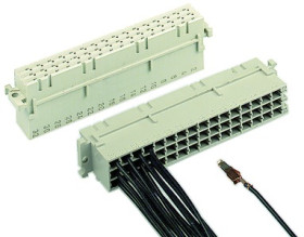 Female connector, type F, 48 pole, z-b-d, pitch 5.08 mm, crimp connection, straight, gold-plated, 09062483201