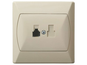 AKCENT Gniazdo telefoniczne beżowy GPT-1A/01 OSPEL