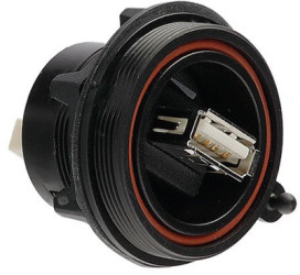 USB 2.0 cable for front panel mounting, USB plug type A to USB plug type A, 0.5 m, black, PX0844/A/0M50/A