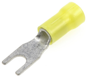 Konektor zaciskowy płaski PLASTI-GRIP Series Izolowane, M4, Żółty 10AWG 6.6mm² 12AWG 2.6mm² TE Connectivity