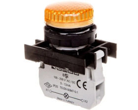 Lampka sygnalizacyjna B z LED, 100-230V AC, żółta T0-B0S0XS