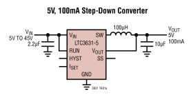 High Efficiency, High Voltage 100mA Synchronous Step-Down Converter