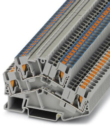 Double level terminal, push-in connection, 0.14-4.0 mm², 4 pole, 22 A, 6 kV, gray, 3209606