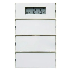 KNX Przycisk 3-krotny z regulatorem temperatury i wyświetlaczem do ramek białych i kremowych K.1 75663770