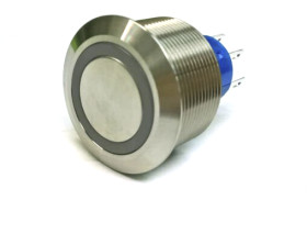 Nasadka przełącznika Chwilowy DPDT średnica wycięcia 25.2mm, montaż panelowy RS PRO