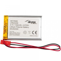 Akumulator Li-Po 3,7V 1100mAh PCM JST 2.54 2-Pin 150mm AKY0646 LP623255