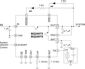 Standalone 1-cell 1.5-A linear battery charger, Power Path, 4.2-V VBAT and 4.4-V VOUT