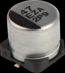 EEHZA1E470P Polymer hybrid SMD electrolytic capacitor, 47 µF, 25 V, 6.3x5.8