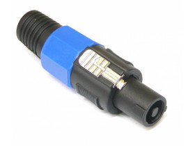 Wtyk speakon niebieski lub czerony lub zielony i czarny na kabel