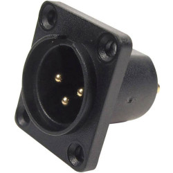 Cliff CP30060 XLR Sleeve Plug 3 Pins Straight Black 1pc