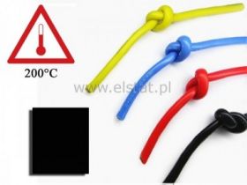 Kabel silikonowy - czarny; cynowana miedź 0,15mm2