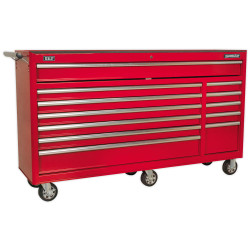 Sealey AP6612 Rollcab 12 Drawer with Ball Bearing Runners Heavy-Duty - Red