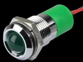 Q14P3CXXG12E Indicator LED, 12 V DC, 14 mm, wired, green/BrC