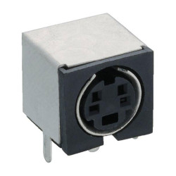 Lumberg TM 0508 A/4 4 Pin Shielded Female Mini DIN Socket Right Angle