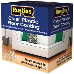 Rustins PCFK1000 Clear Plastic Floor Coating Kit Gloss 1 Litre