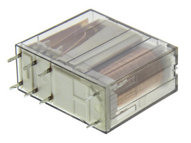 Przekaźnik mocy 12V dc DPDT TE Connectivity 500mW, montaż PCB 270Ω Otwór przezierny