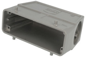 Obudowa złącza; Han B; 19300240528; 24B; metal; proste; na przewód; 1 boczne wyjście przewodu; do 2 klamer; wyjście na dławnicę