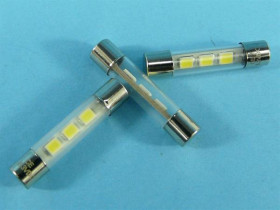 6,3V 6x31mm BIAŁA 3xLED SMD