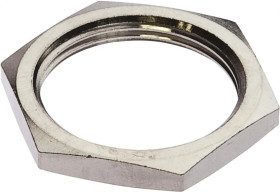 AY000027, akcesoria, nakrętka sześciokątna, M30x1,5, rozmiar klucza 36 mm, mosiądz niklowany