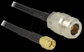 88684 HF RP-SMA plug &gt; N jack, 1 m LMR195