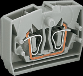 264-321 2-conductor centre terminal, up to 2.5 mm², gr