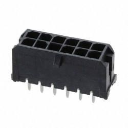 Listwa stykowa PCB 12-pinowe 43045 raster: 3 mm Pionowy 2-rzędowe Molex Otwór przelotowy 600 V W osłonie