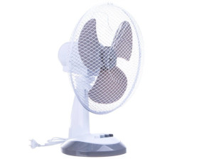 Wentylator biurkowy średnica 30 cm biały 30W 3 prędkości przewód 1,5m VO0024
