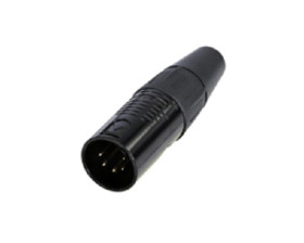 Złącza XLR 5 -pinowe Montaż na kablu XLR Męski Czarny