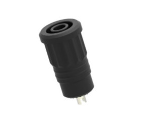 Gniazdo bananowe Żeński Wciskana Czarny 25A Electro PJP rozmiar 4 mm