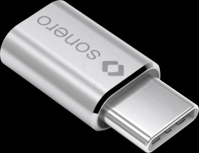 X-UA110 USB 2.0 adapter, C connector &gt; micro-B socket, silver grey