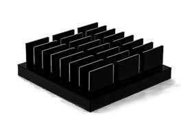 Radiator 45 x 45 x 21mm Kwadrat Uniwersalny Alu