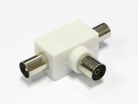 Trójnik antenowy indukcyjny gniazdo - 2 x wtyk