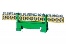 Listwa ochronna 15-modułowa 15x16mm2 niska podstawa - zielona