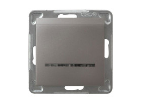 IMPRESJA Wyłącznik hotelowy z podświetleniem pomarańczowym tytan ŁP-15YS/m/23 OSPEL