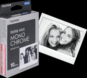 70100139612 Fujifilm Instax WIDE film, black and white, white frame