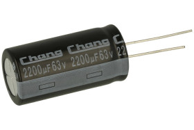 Kondensator; elektrolityczny; 2200uF; 63V; RL; RL1J222MM350A00CE0; fi 18x35mm; 7,5mm; przewlekany (THT); luzem; Changzhou Huawei