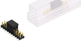 Pin header, 20 pole, pitch 2.54 mm, angled, black, SLLP6SMD03820SBSMPS