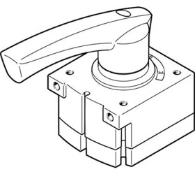 Zawór regulacyjny pneumatyczny 4/3 Way, Pressurised Ręczne G 1/2 Festo 12mm