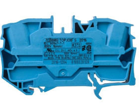 Złączka szynowa 2-przewodowa 16mm2 niebieska 2016-1204 TOPJOBS