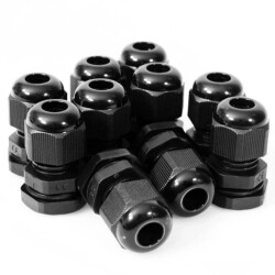 Dławnica kablowa PG 7 IP68 czarna 10szt PG 07 BLACK X10