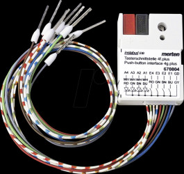 670804 Push-button interface, 4-gang plus, polar white