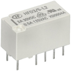 Hongfa HFD3/005-L2 PCB Mount Relay 5V DC DPDT 2 Coils Latching