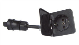 Gniazdo Ścienne 16A Flush Czarne Ac16-18