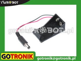 Wtyk DC JACK - złącze baterii 9V 6F22