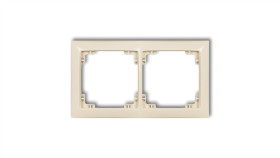 Deco Ramka Uniwersalna Podwójna Z Tworzywa Deco Soft Beżowy 1Drso-2